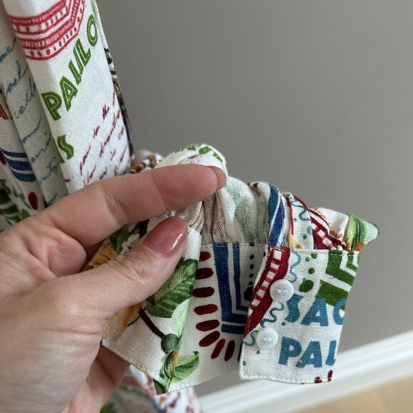 Joie Linen Blend Patterned Midi Dress – Size Small – NWOT - Picture 6 of 9